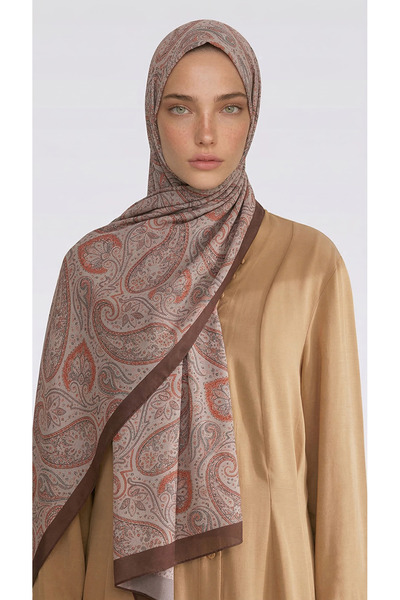 Karaca Șal din bumbac cu model SAPHİRA - MARO / PORTOCALIU