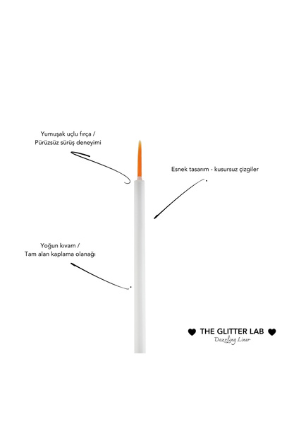 The Glitter Lab Glittery Liquid Eyeliner |   Dazzling Liner - Candy