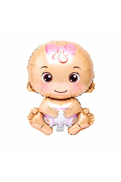 Parti dolabı Pink Baby Foil Balloon, Newborn Baby Shower Girl Baby Party Ball...