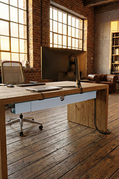 LICCIA منظم كابلات قابل للتعديل تحت الطاولة باللون الأزرق المعدني 100-150 سم