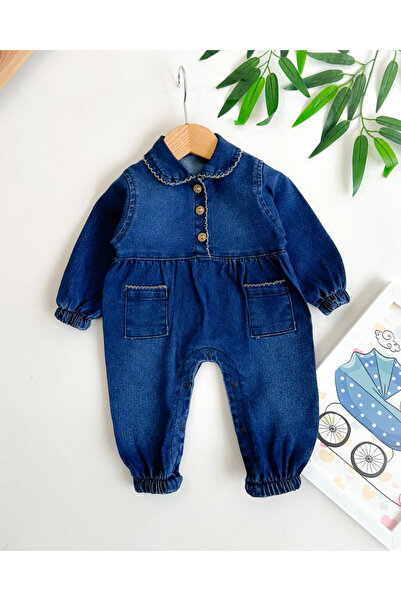 hümabebe Peter Pan collar Önde Pocket Detail Snap Fasteners at the Bottom Bab...