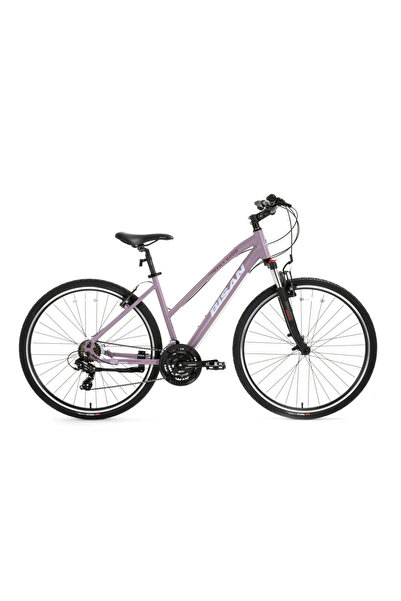 Bisan TRX 8200 KADIN ŞEHİR BİSİKLETİ 45CM V 28 JANT 21 VİTES MAT MOR BEYAZ MOR