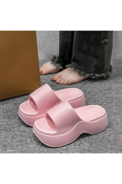 FASHION Wedge Solid Minimal Platform Comfort Slides for Women