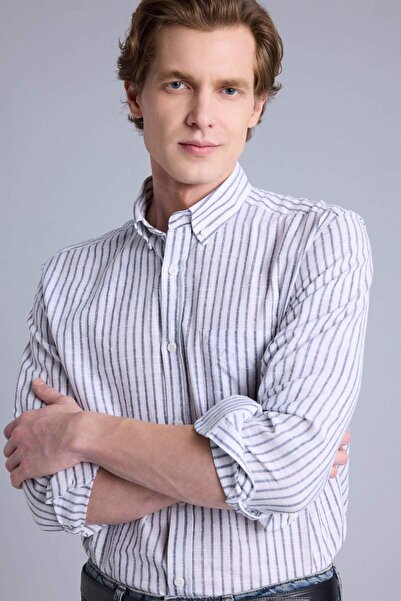 DeFacto Regular Fit Polo Collar Long Sleeve Shirt H3618Ax26Sp