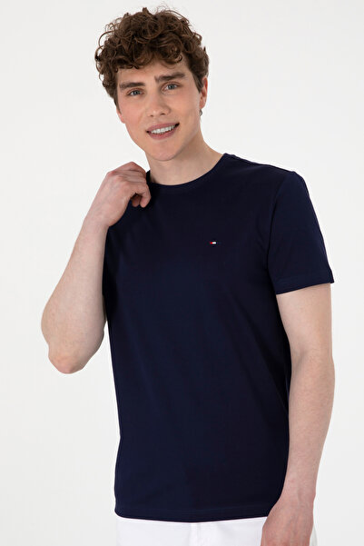 U.S. Polo Assn. Tricou Bărbați Bleumarin Cu Guler Rotund