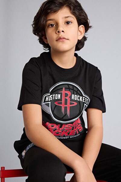 DeFacto NBA Houston Rockets Nova regularna majica kratkih rukava okrugla krag...