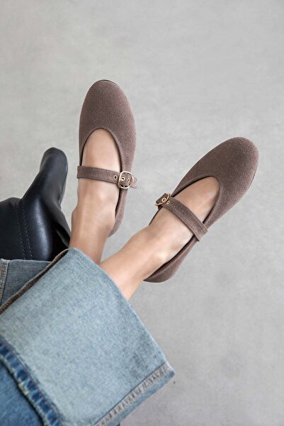 STRASWANS Bella Femei curea Detaliu piele întoarsă balerini Nurcă