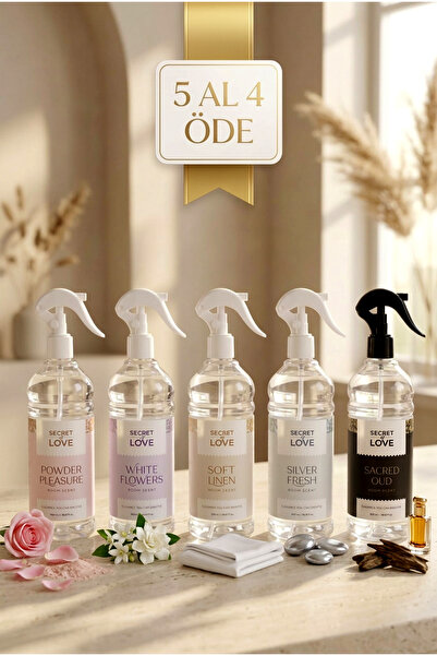 SECRET OF LOVE 5 AL 4 ÖDE! Premium Oda Spreyleri Koleksiyonu 5’li Sprey Başlı...