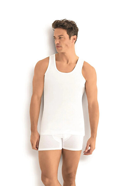 MYS GRUP TEKSTİL Men's 2-Piece Economical Pack 100% Cotton Strappy Tank Top 101