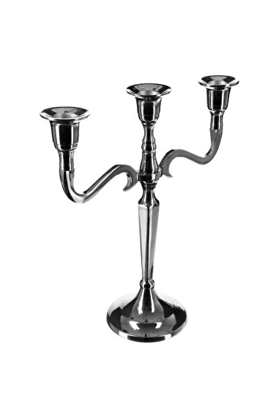 Atmosphera 3-Arm Decorative Metal Candelabra 27cm