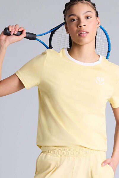 DeFacto Standard Fit Crew Neck Embroidery Print Sport Printed Athlete Short S...