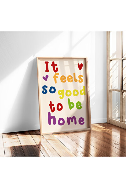 Sapphireworks Tek Ahşap Çerçeveli Renkli Mutluluk – "It Feels So Good To Be H...