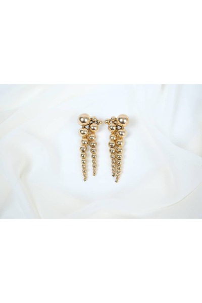 ATELİER TUĞBA Bkp122 Colorful Long Hanging Earrings (Length 70 mm)