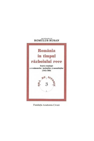 Editura Academia Civica Romania in timpul razboiului rece