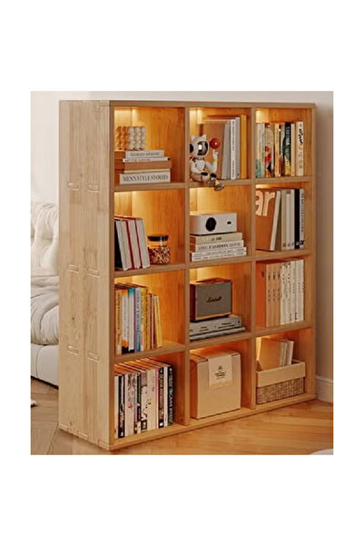 KEKE رف تخزين متعدد الطبقات للكتب، خزانة عرض أنيقة لغرفة المعيشة