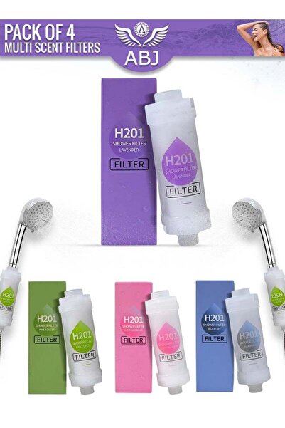 ABJ 4-Pack Vitamin C Shower Filter / Shower Head Filter
