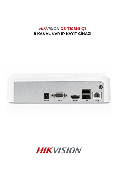 Hikvision DS-7108NI-Q1 8 Kanal IP Kamera Kayıt Cihazı 60Mbps NVR