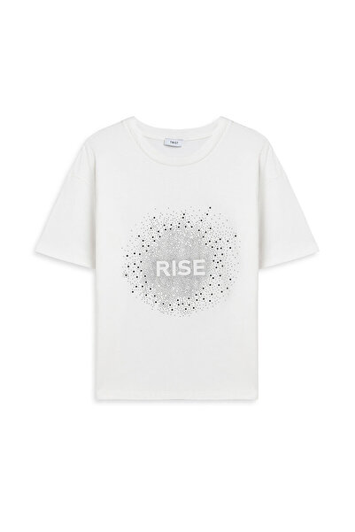 Twist HOTFIX BASKILI OVERSIZE TİŞÖRT