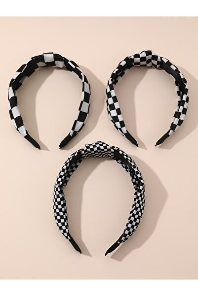 Take Two By Styli Pack of 3 - Checkerboard Headband