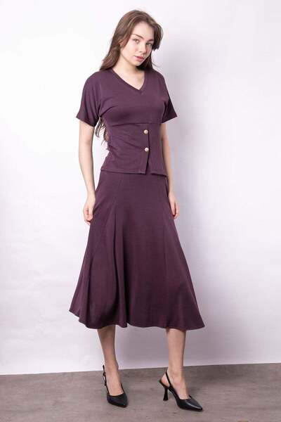 Jument Γυναικεία Απαλής υφής Ελαστικό Υφασμάτινη μπλούζα με λαιμόκοψη V και κ...