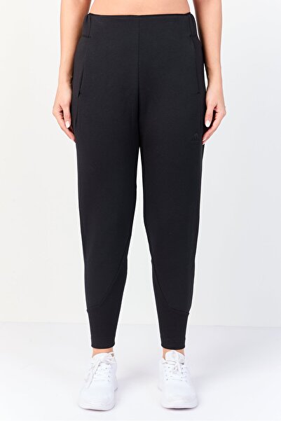 adidas بنطال رياضي رياضي نسائي بشعار العلامة التجارية، أسود