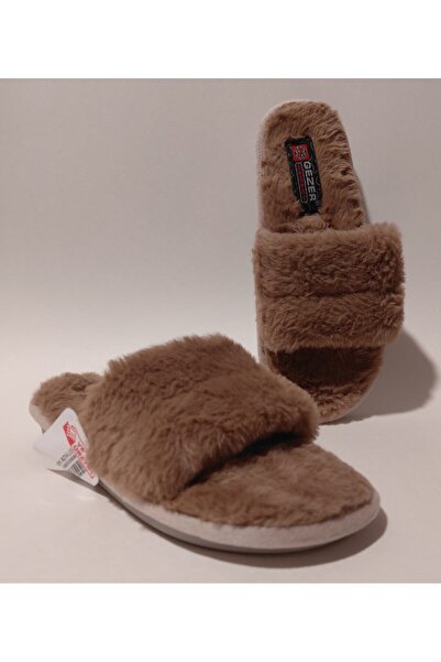 GEZER Papuci de casă și de oaspeți pentru femei, model pluș cu deschidere fro...