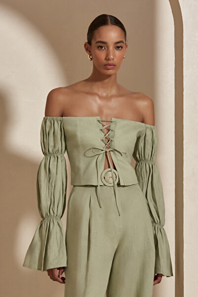 Dahlia Bianca Coco Linen Bluz