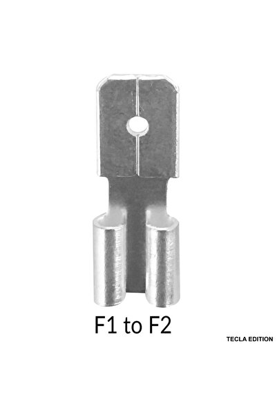 TECLA EDITION Adaptor conector baterie F1 (Faston 187) la F2 (Faston 250) - S...