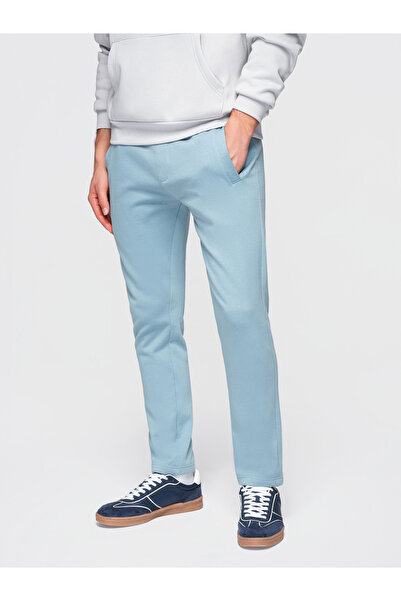 OMBRE Herren Jogginghose Baumwolle OM-PABS-0304 Denim blue