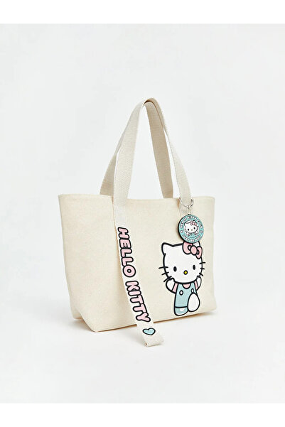 LC Waikiki Geantă de umăr pentru fetiță cu imprimeu Hello Kitty Ecru