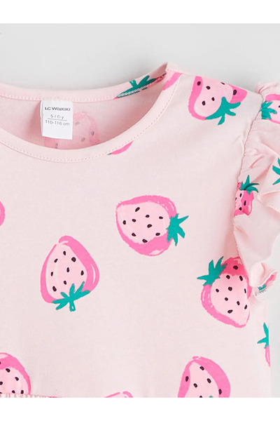 LC Waikiki Κοριτσίστικο φόρεμα με ροζ λουλούδια