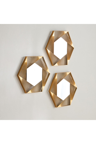 Home Box Brecklyn 3-Piece Mirror Set - 25 cm