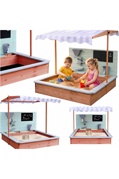 Ikonka Ladita de joaca cu nisip pentru copii Lulilo, realizata din lemn de br...