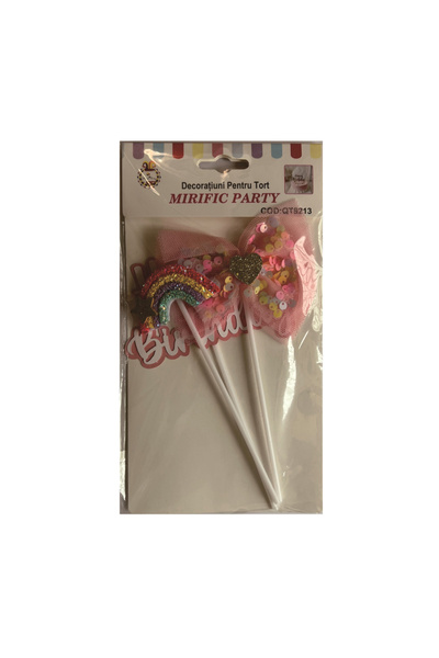 Mirific Party Multicolor Topper Set, Happy Birthday