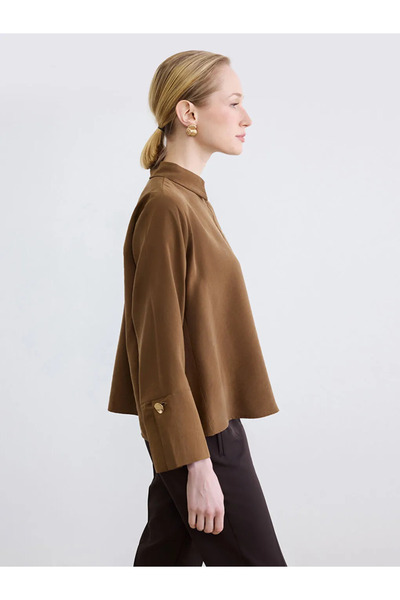 LC Waikiki Brown Modal Blend Women's Shirt