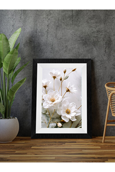 Evinemoda Masă MDF dintr-o singură bucată cu flori albe delicate