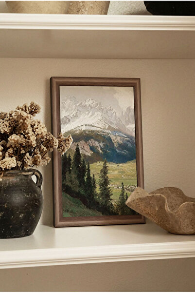 Zevahir Mobilya Dekorasyon 1 Piece Vintage Mdf Painting with Wooden Frame App...