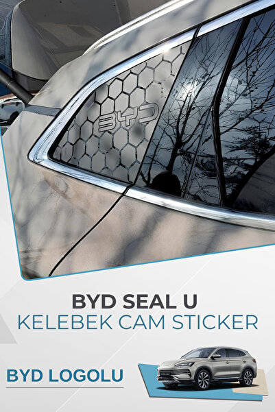 GRAFİCAR BYD Seal U Uyumlu Kelebek Cam Sticker Set - BYD LOGOLU