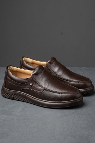 MUGGO LEGACY piele naturală fără șireturi Pantofi casual clasici pentru bărba...