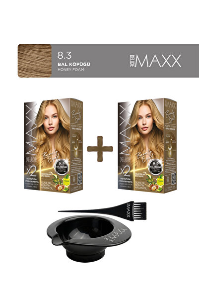 MAXX DELUXE 2'li Paket Beauty Expert Set Boya 8.3 Bal Köpüğü, Boya Tası ve Fı...