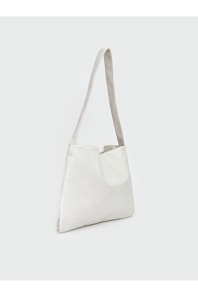 LC Waikiki Γυναικεία τσάντα ώμου με σχέδιο λευκού κροκόδειλου