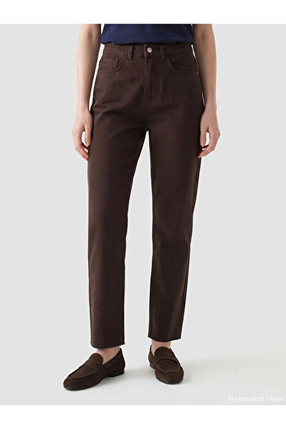 LC Waikiki Καφέ γυναικείο τζιν παντελόνι Flare