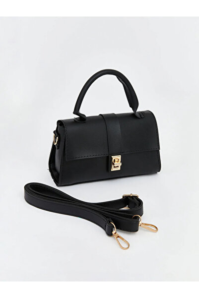 LC Waikiki Μαύρη αφαιρούμενη γυναικεία τσάντα ώμου