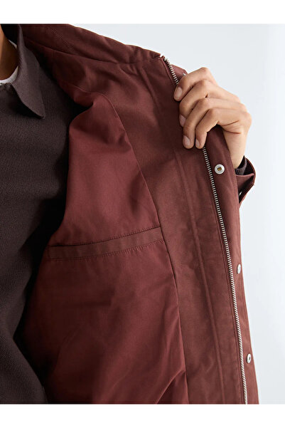 LC Waikiki Red Comfortable Fit Shirt Collar Men's Coat