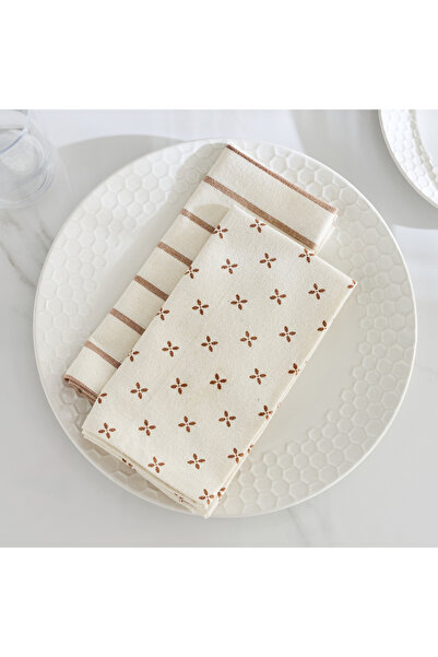 Home Box Payton 2-Piece Floral Printed Tea Napkin Set - 40x40 cm