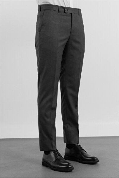 İmza Brown - Beige Side Pocket Self Patterned Comfort Fit Classic Trousers 10...