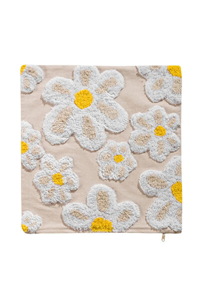 LC Waikiki Μπεζ Με φλοράλ μοτίβο Θήκη διακοσμητικού μαξιλαριού 45x45 εκ.