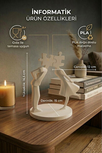 Puzzle Love Trinket - Aesthetic Home Decor - Love Statue