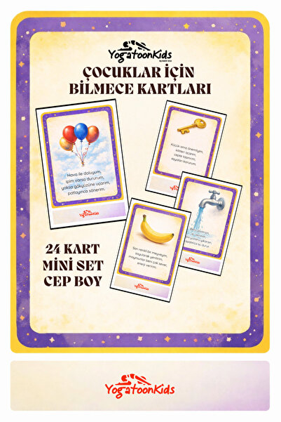 Yogatoon Kids World Cep Boy Bilmece Kartları - Çocuklar İçin Görsel Hafıza ve...