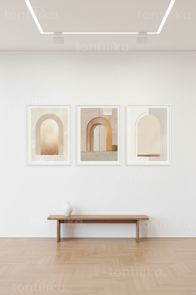 Tontilika Σετ ζωγραφικής Minimalist Kemer Art με 3 ξύλινα πλαίσια